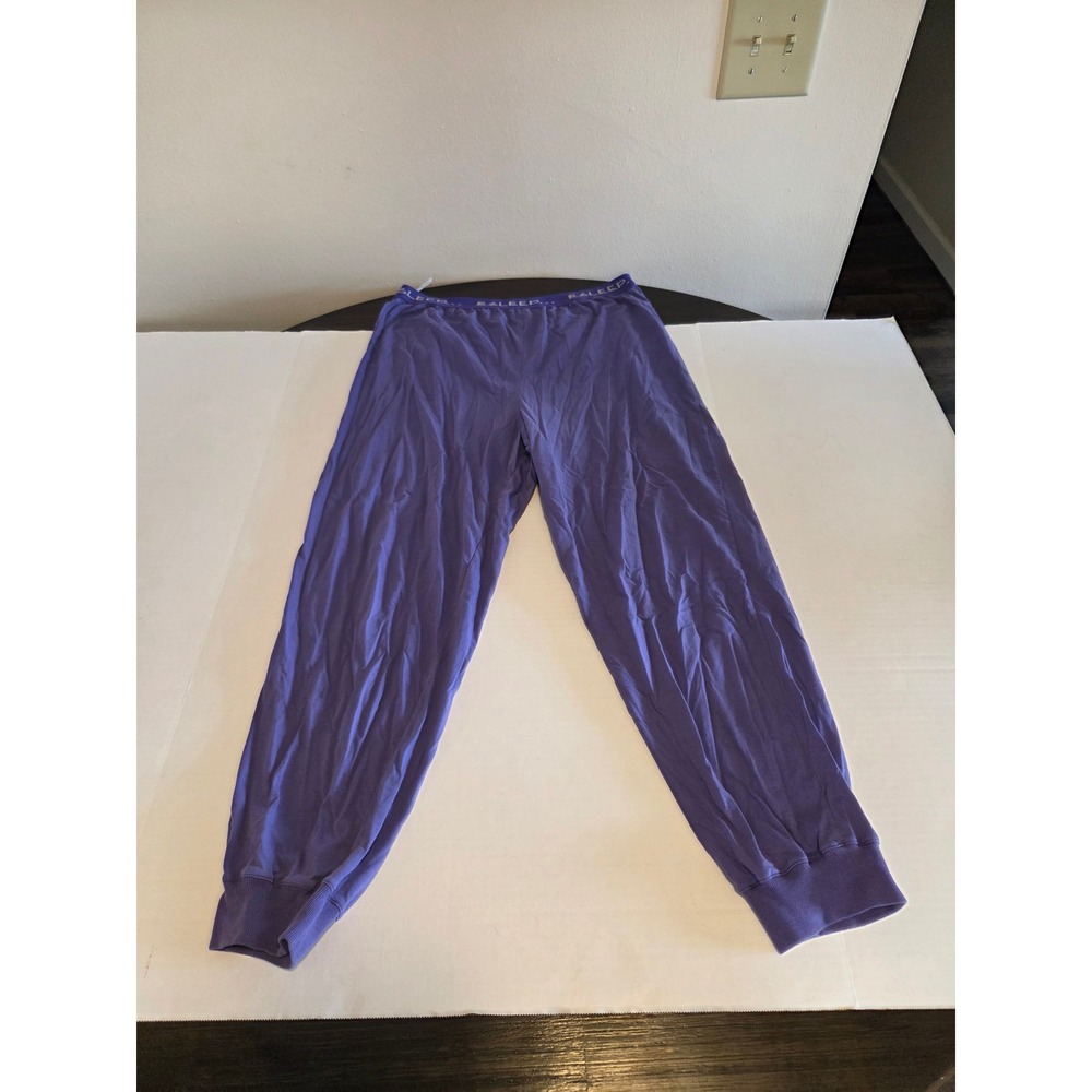 Esleep Mens Purple Pajama Jogger Pants Elastic Waist Sleepwear Size Medium